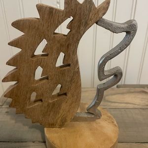 Metal and wood hedgehog